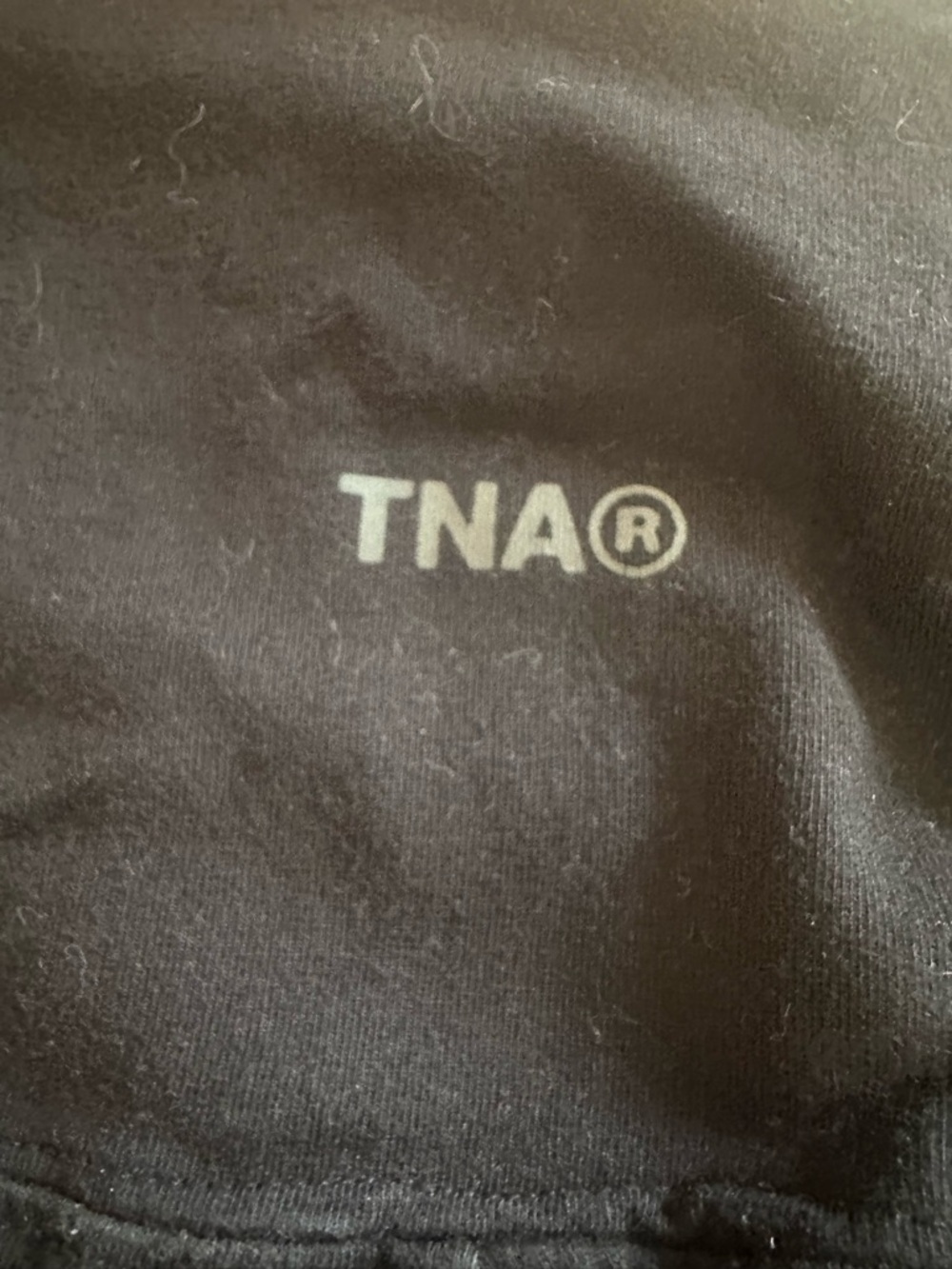 TNA Black Yoga pants (Cotton)with Gray Logo Print at the back - Only worn twice